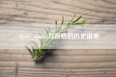 中山九宫格的历史由来