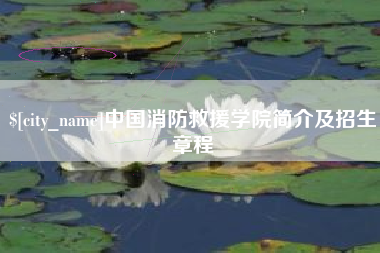 中山中国消防救援学院简介及招生章程