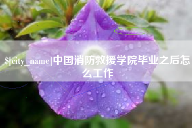 中山中国消防救援学院毕业之后怎么工作