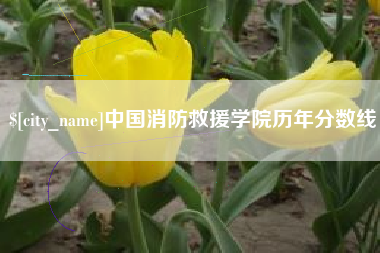 中山中国消防救援学院历年分数线