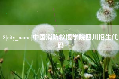 中山中国消防救援学院四川招生代码