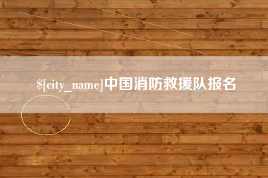 中山中国消防救援队报名