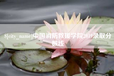 中山中国消防救援学院2019录取分数线