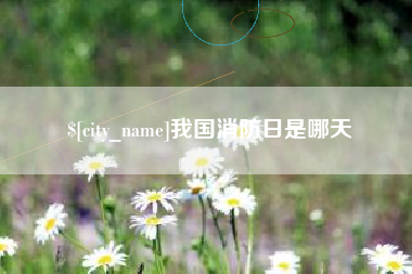 中山我国消防日是哪天