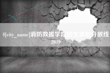 中山消防救援学院招生录取分数线2019