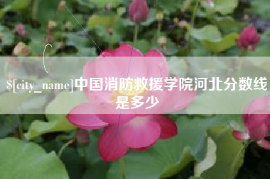 中山中国消防救援学院河北分数线是多少