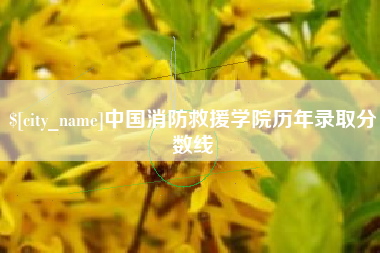中山中国消防救援学院历年录取分数线