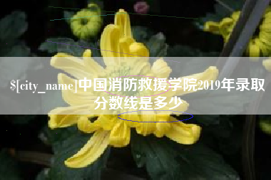 中山中国消防救援学院2019年录取分数线是多少