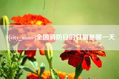 中山全国消防日的日期是哪一天