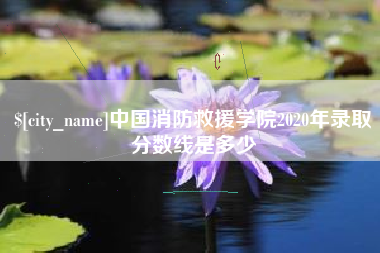 中山中国消防救援学院2020年录取分数线是多少