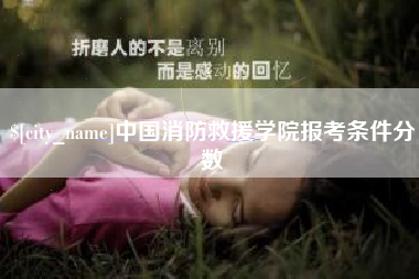 中山中国消防救援学院报考条件分数