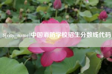 中山中国消防学校招生分数线代码