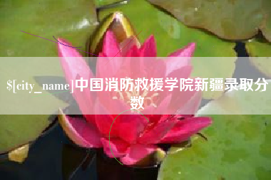中山中国消防救援学院新疆录取分数