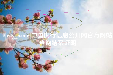 中山中国执行信息公开网官方网站查询结案证明