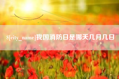 中山我国消防日是哪天几月几日