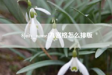 中山九宫格怎么排版