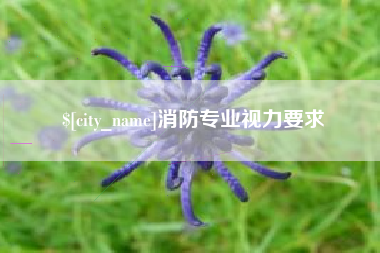 中山消防专业视力要求