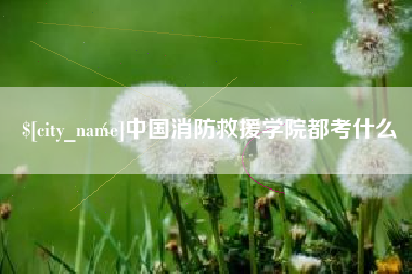 中山中国消防救援学院都考什么
