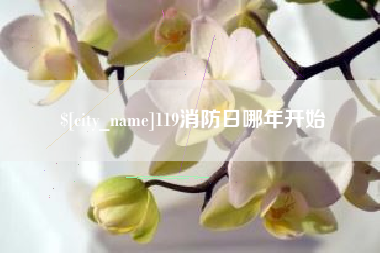 中山119消防日哪年开始