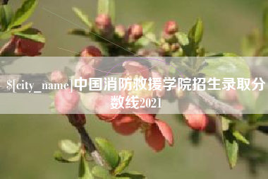 中山中国消防救援学院招生录取分数线2021