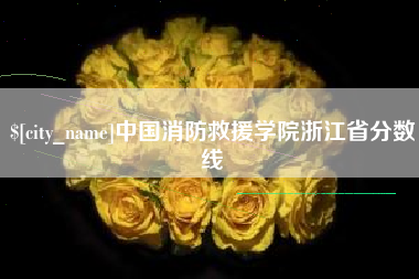 中山中国消防救援学院浙江省分数线