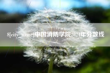 中山中国消防学院2024年分数线