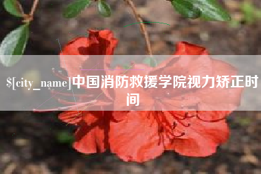 中山中国消防救援学院视力矫正时间