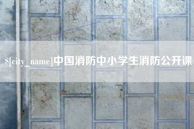 中山中国消防中小学生消防公开课