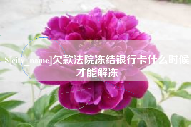 中山欠款法院冻结银行卡什么时候才能解冻