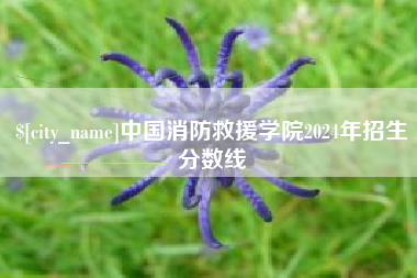 中山中国消防救援学院2024年招生分数线