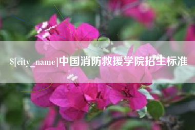 中山中国消防救援学院招生标准