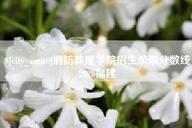 中山消防救援学院招生录取分数线2020福建