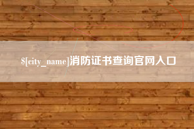 中山消防证书查询官网入口